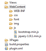 WebContent folder and JavaScript libraries